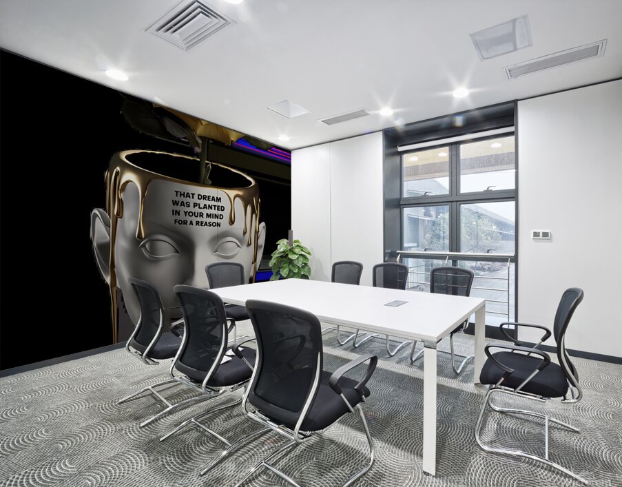 a striking and thought provoking photograph of a Wall Printing