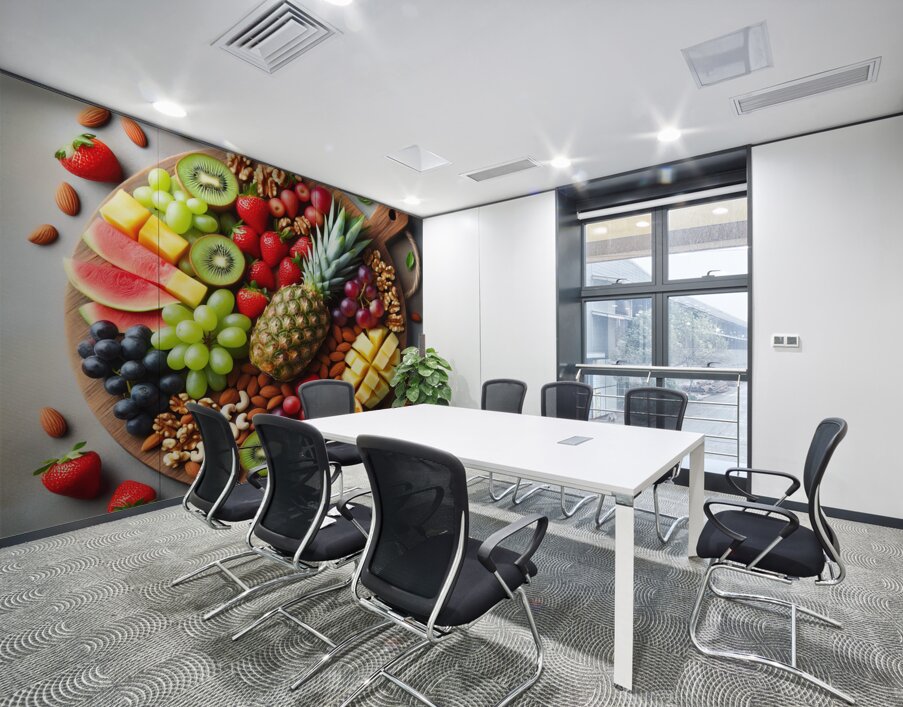 Assorted nuts background. Mix of walnuts almonds Wall Printing