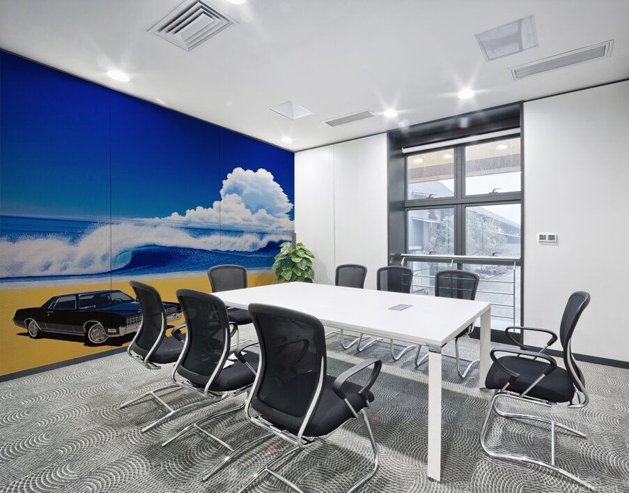 Hiroshi Nagai - Black Car Vaporwave Wall Printing