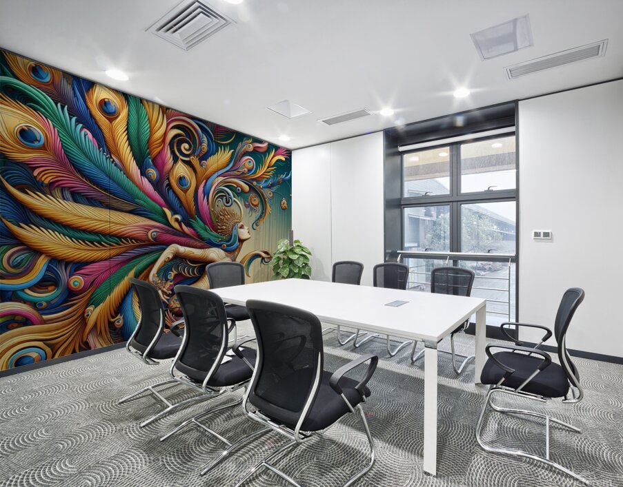 Elaborate Peacock’s Tail by Michael Woodard  Wall Printing