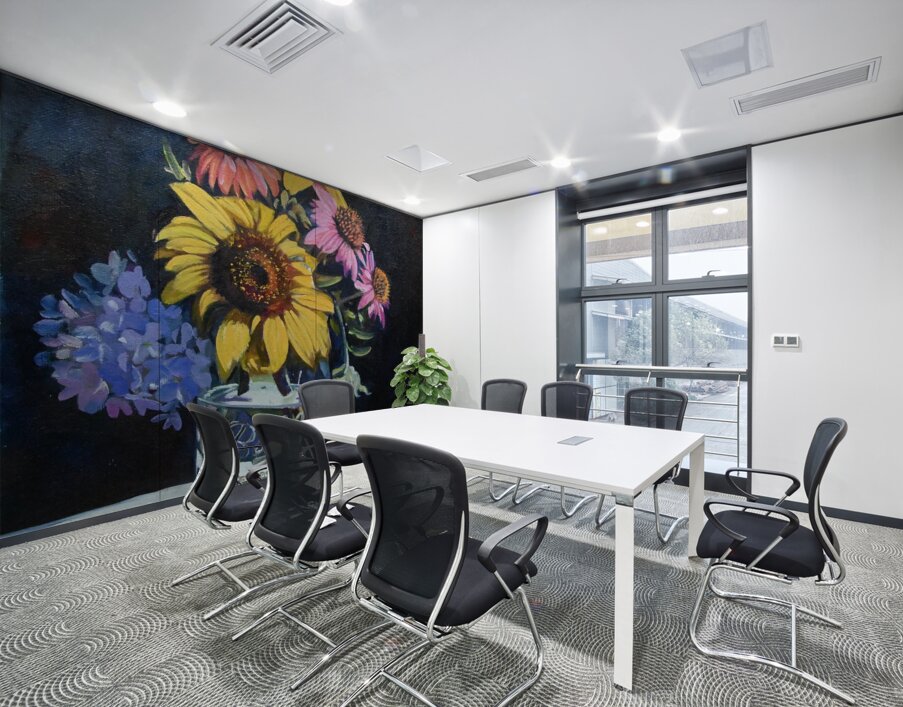 Square Foot  Painting Summer Bouquet Wall Printing