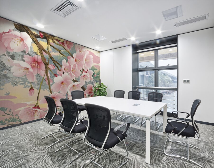 white blossoms in full bloom Wall Printing