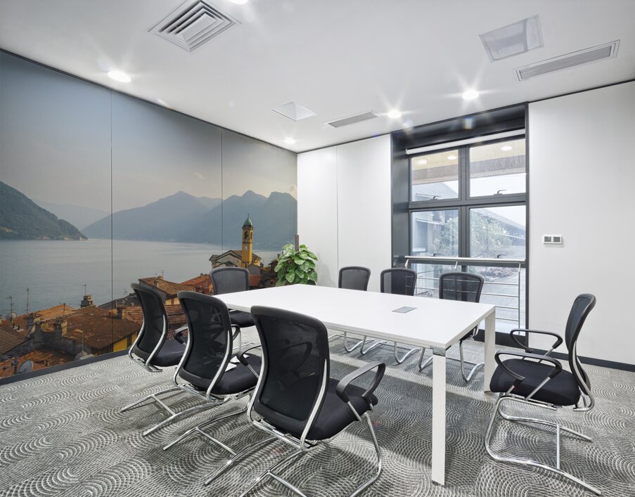 Colonno village in Lake Como. Italy Wall Printing