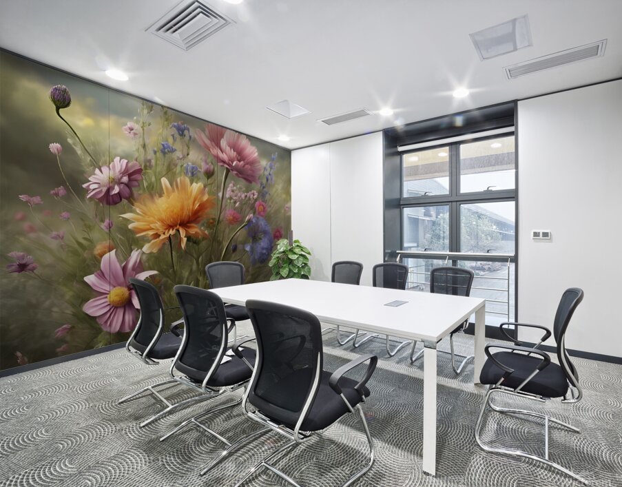 0 Flowers  Realistic or abstract floral arrangeme Wall Printing