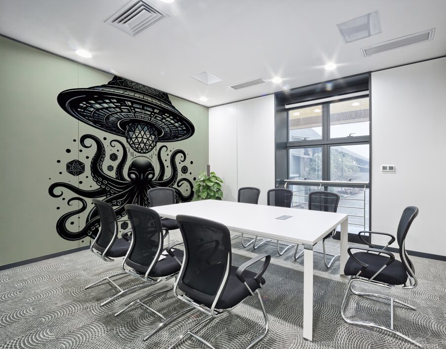 UFO & Octopus  Wall Printing