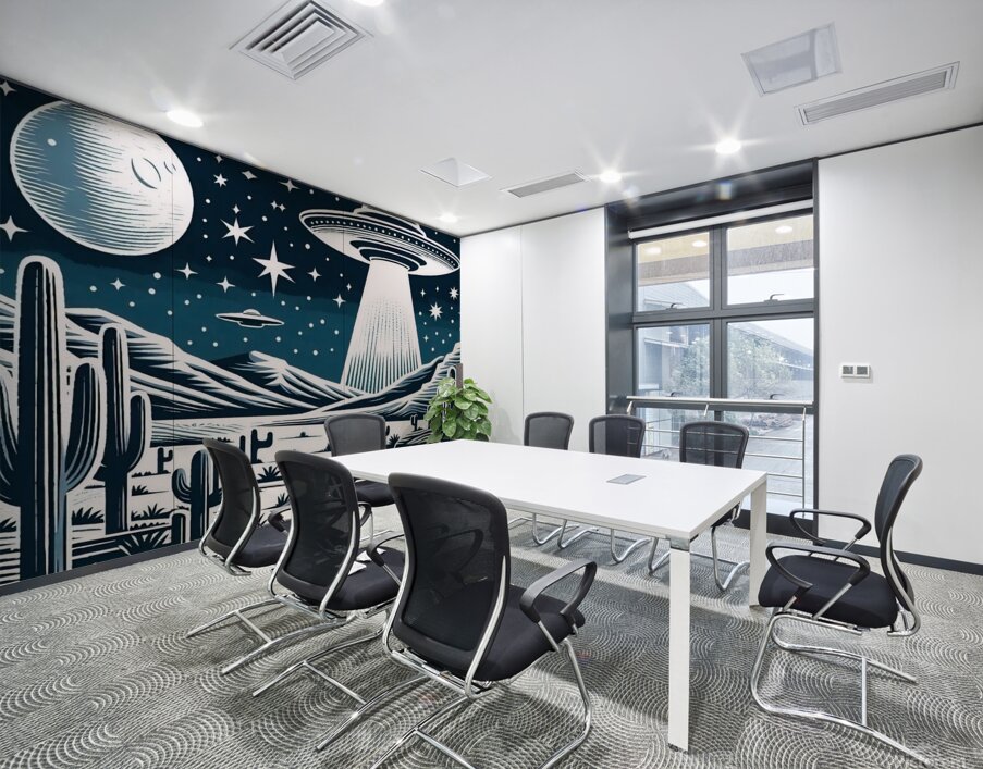 Western UFO Wall Printing