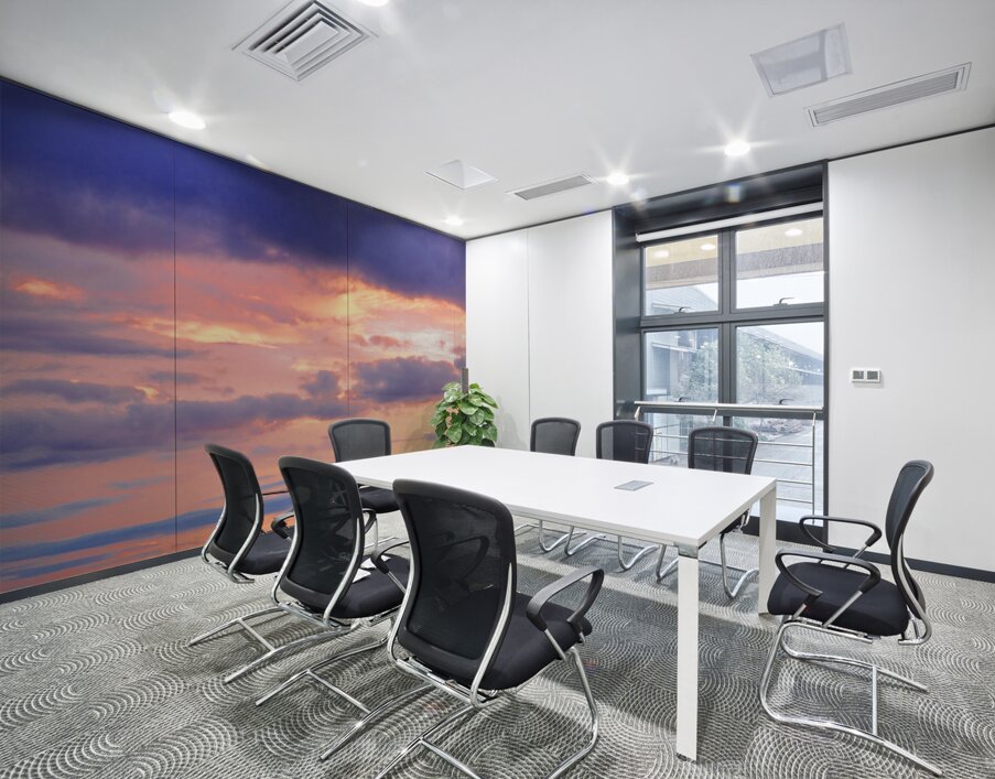 Gold and Purple Sunset Wall Printing