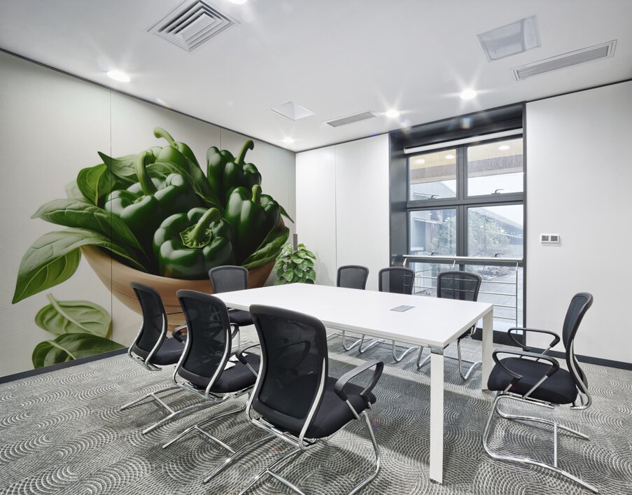 Red green yellow peppers food 8 Wall Printing