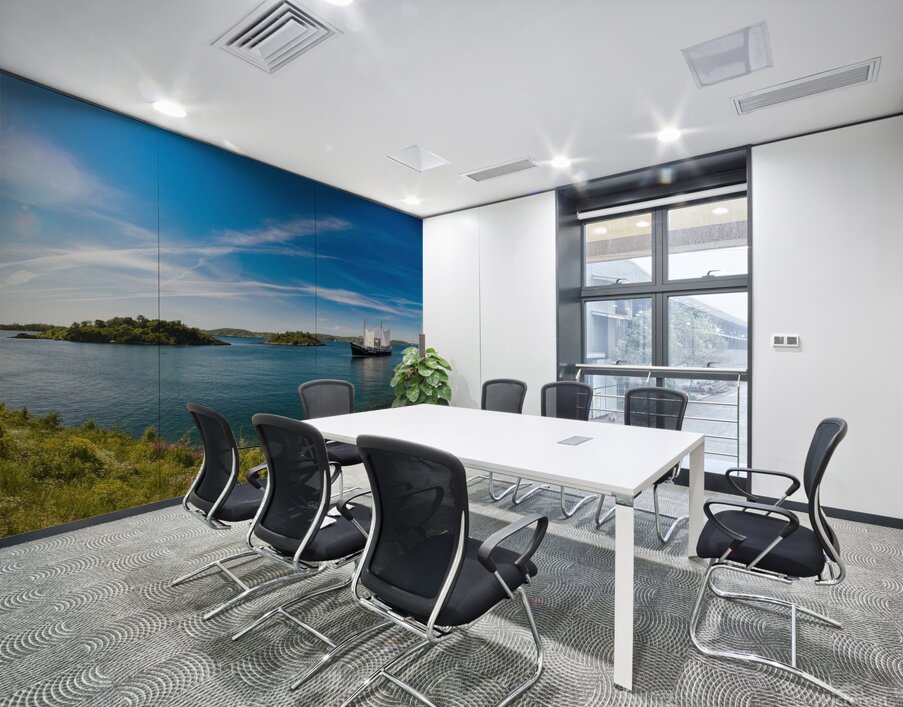 a breathtaking panoramic view of a sunny day on t Wall Printing