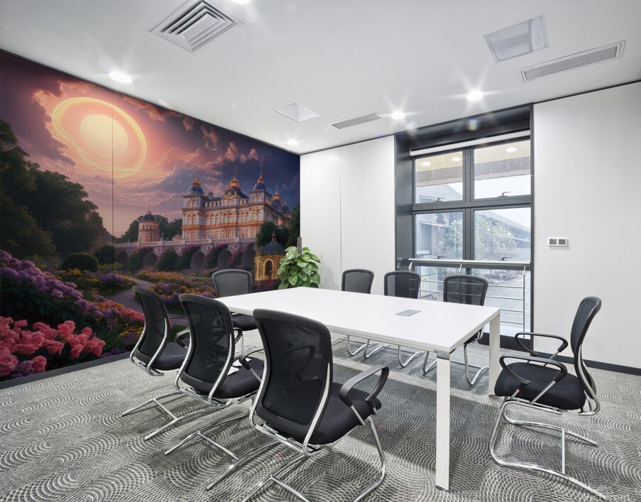 a stunning panoramic view of a grand palace and i Wall Printing