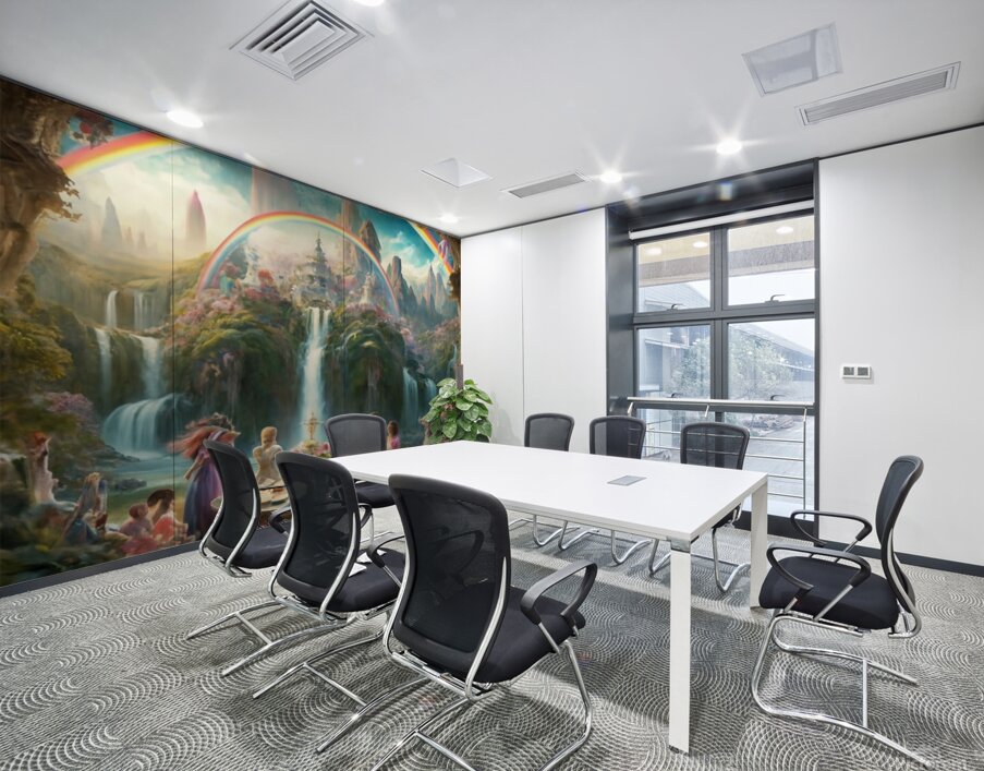 a stunning wall painting depicting a utopian land Wall Printing