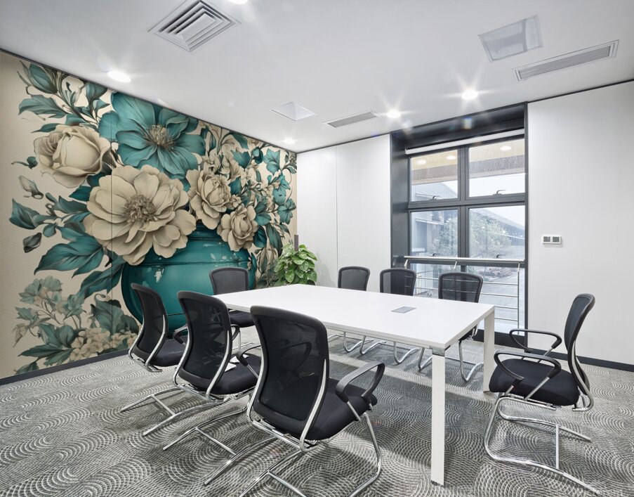 Default The fiori Edith Holden style Blue and Ivo Wall Printing