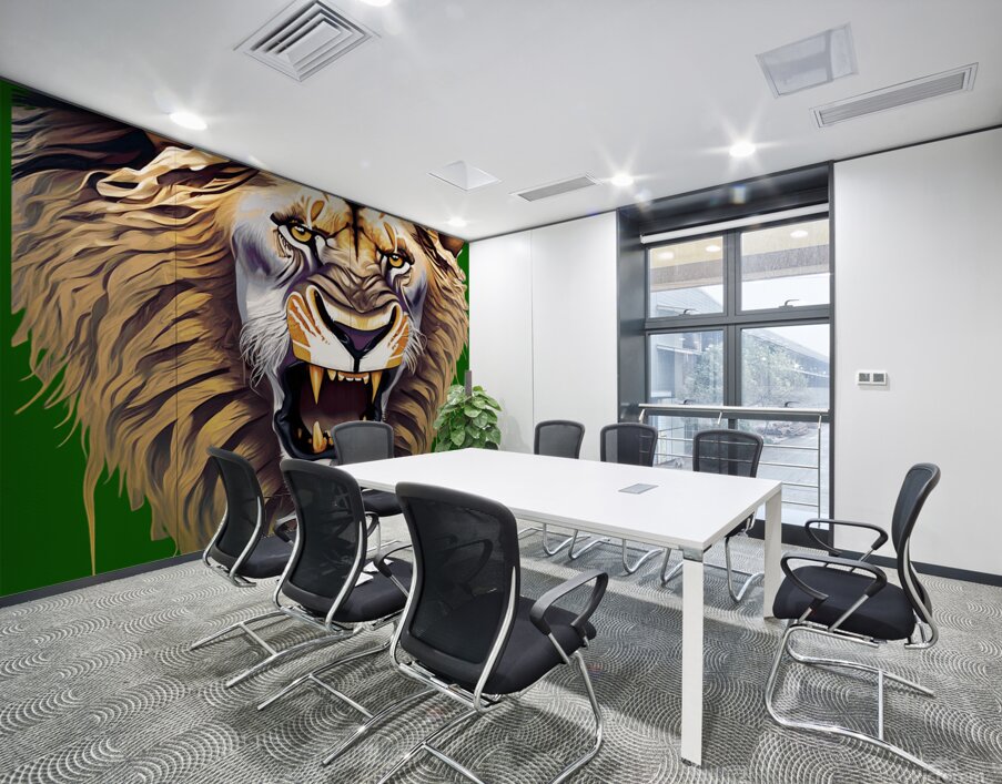 Lion head 13 Wall Printing