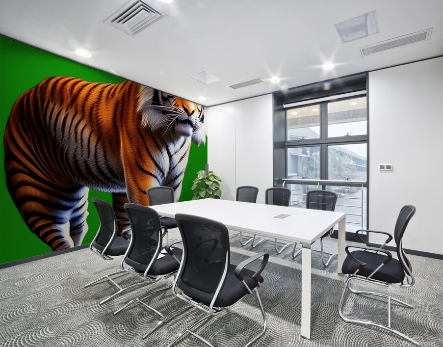 Tiger walking Wall Printing