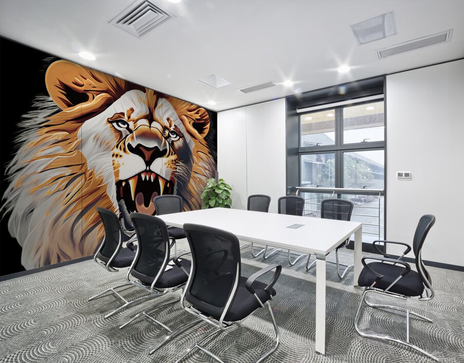 Lion head 7 Wall Printing