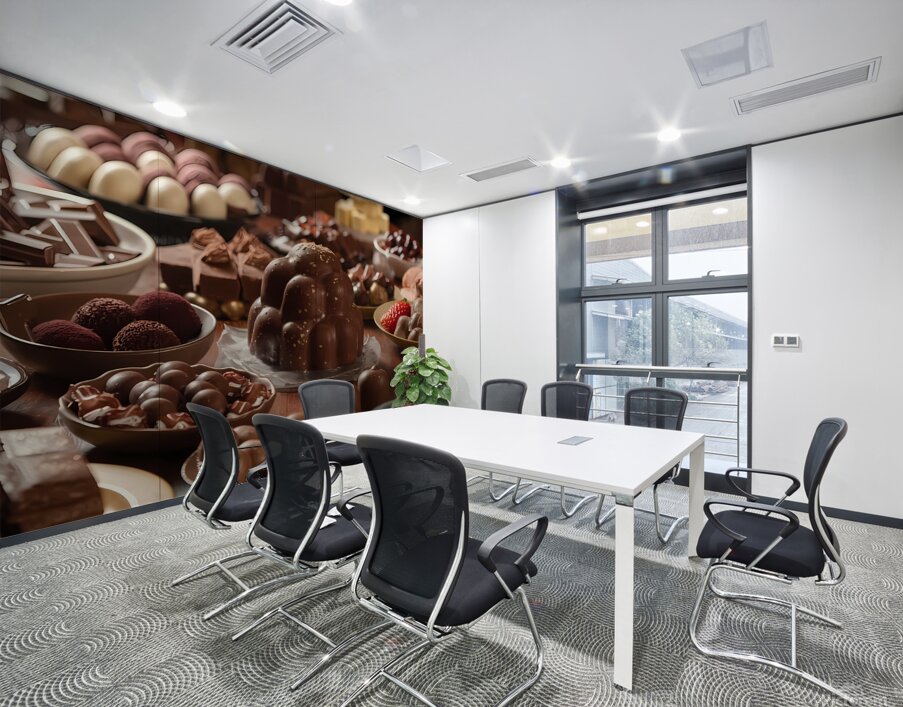 a mouthwatering display of various chocolate deli Wall Printing