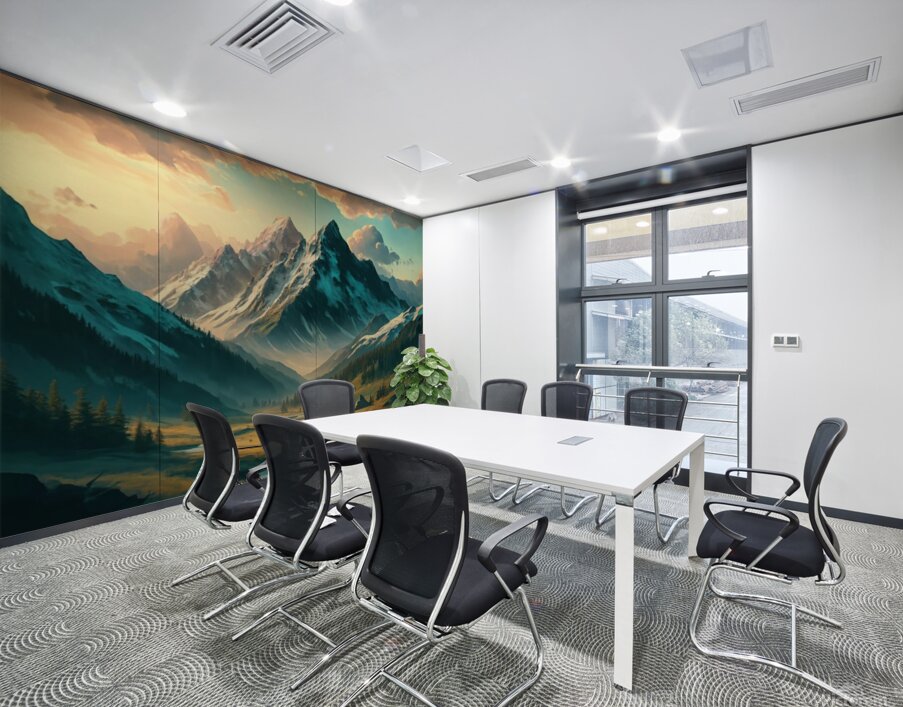 an awe inspiring cinematic landscape illustration Wall Printing