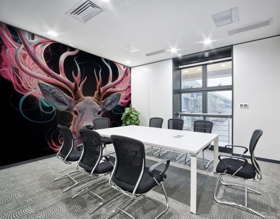 a majestic deer with intricately detailed antlers Wall Printing