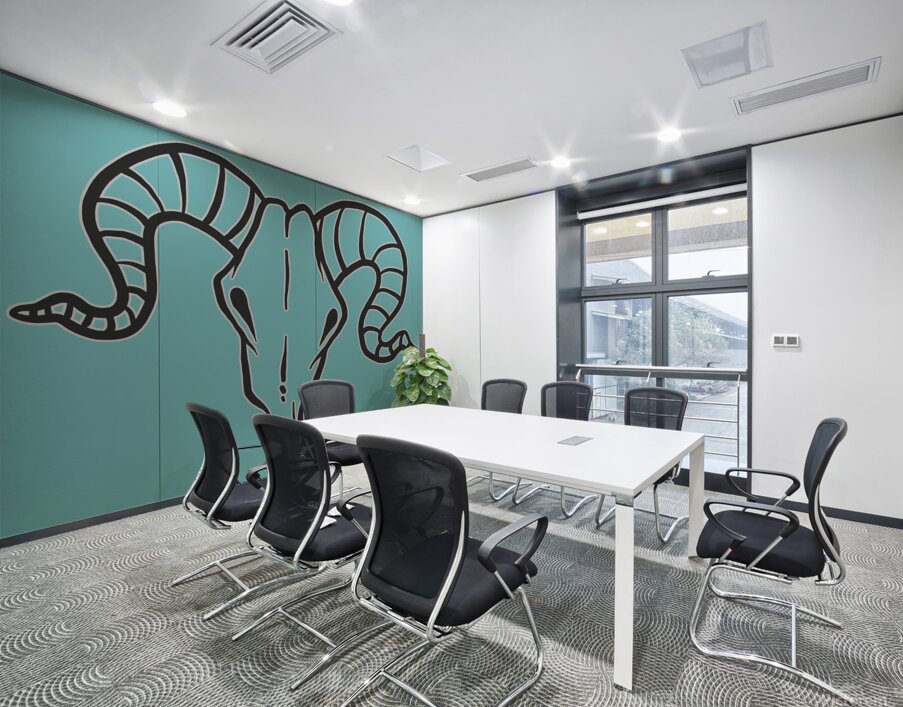 Goat skull head black Wall Printing