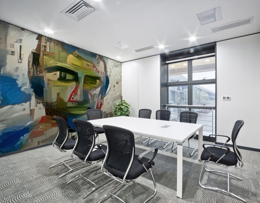 Urban Portrait: Fragmented Cityscape Wall Printing