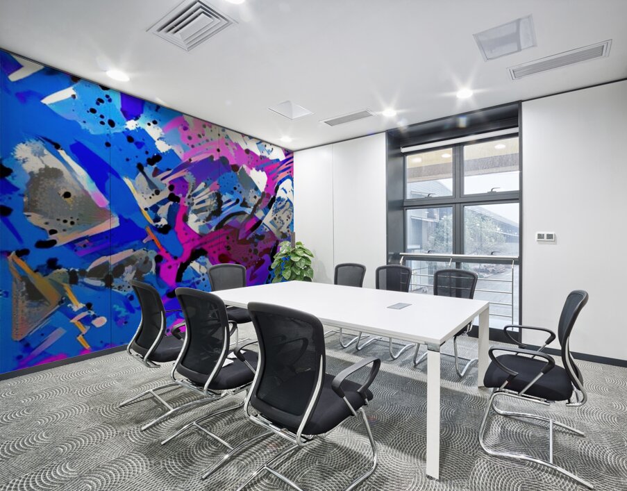 Electric Bloom Wall Printing