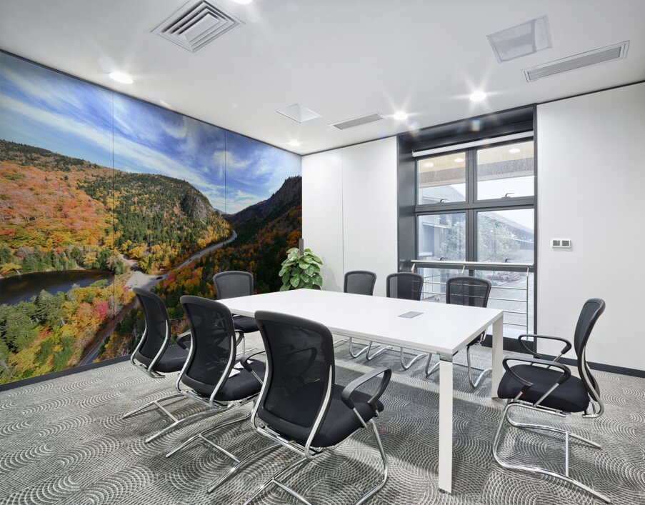 Falls Embrace: Dixville Notch in Late Afternoon Light Wall Printing