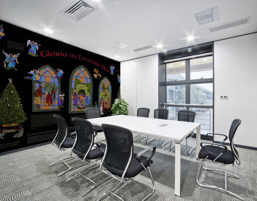 African Christmas Wall Printing