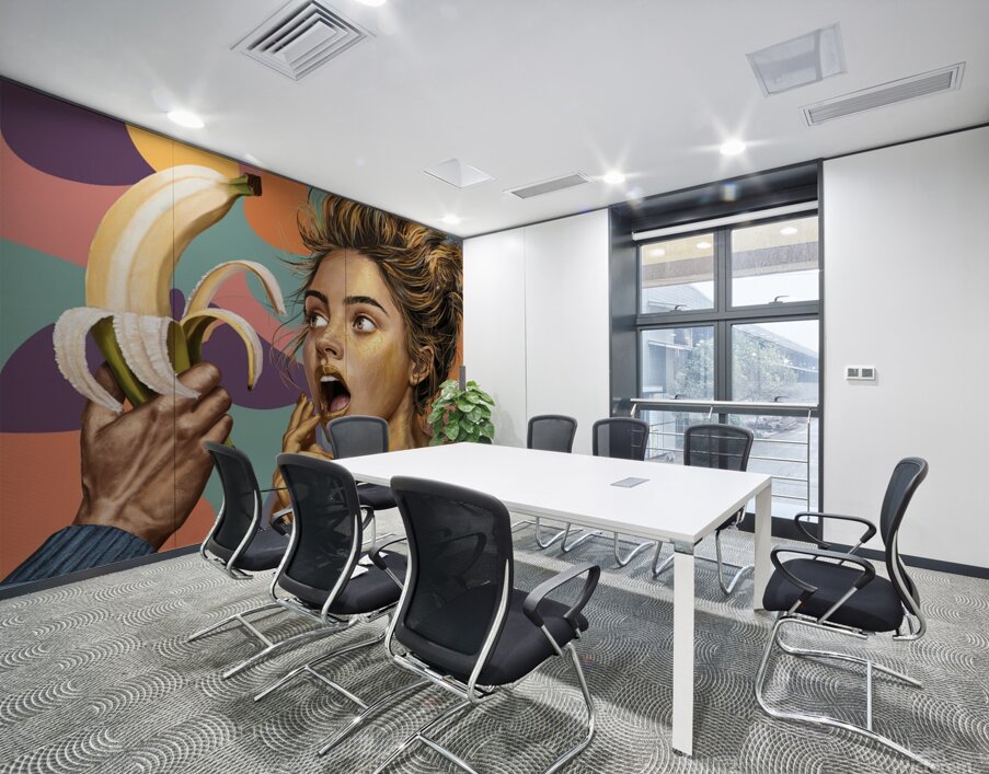 a captivating illustration featuring a young woman Wall Printing