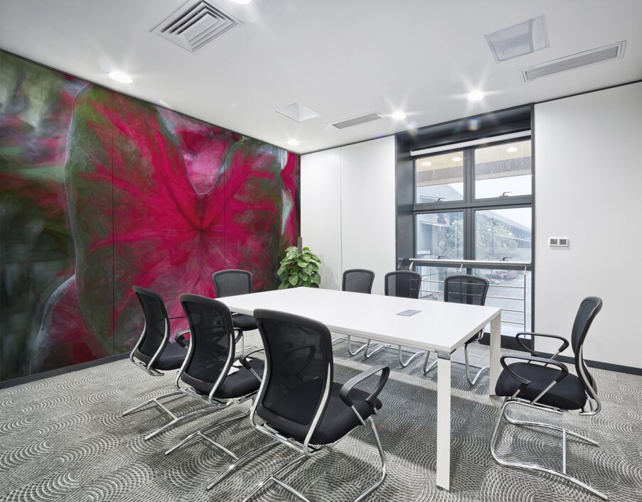 Red Caladium Plants Araceae  X100 Wall Printing