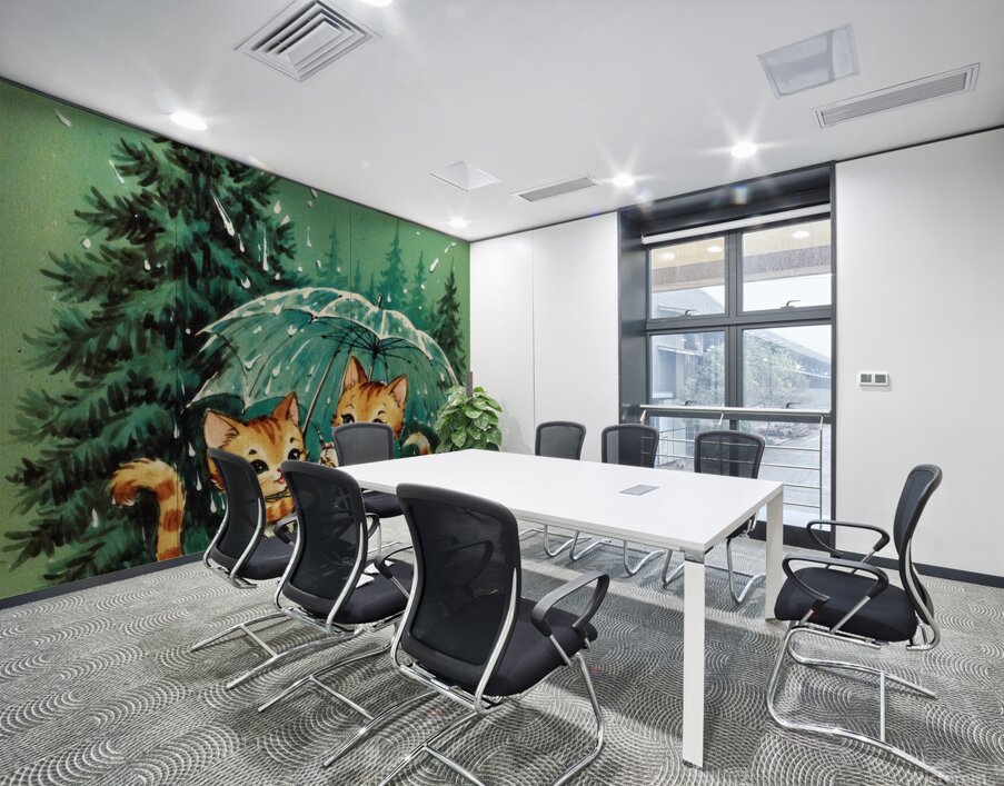 Default kewpie retro cartoon cats smoking cigaret Wall Printing