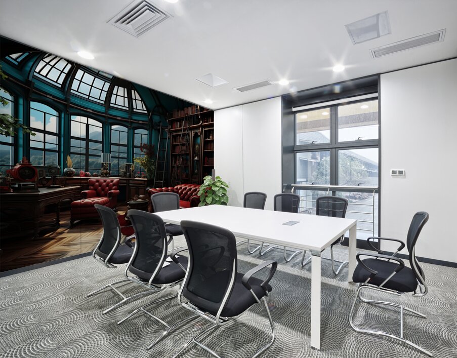 1 teal and red studyroom of teal and red villas 5 Wall Printing