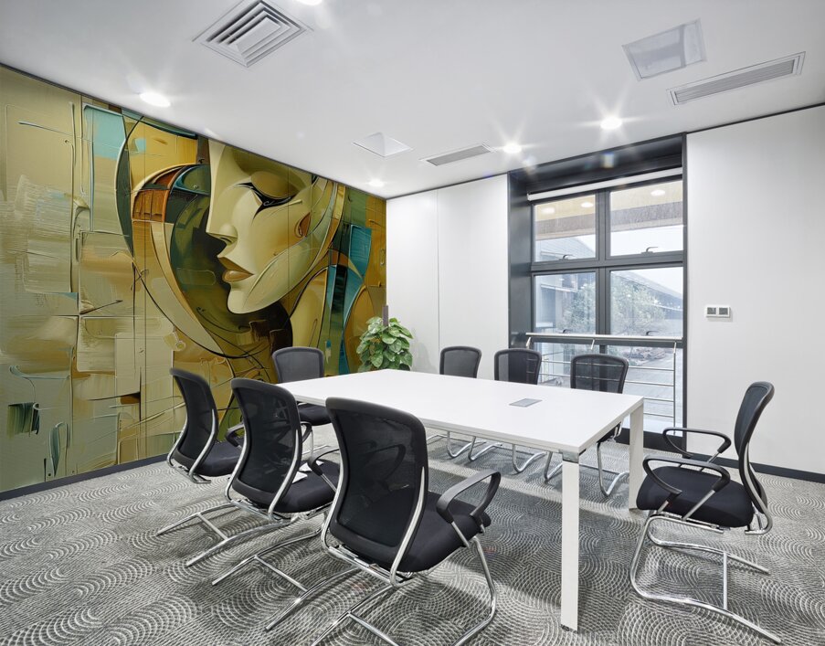 woman on face Wall Printing