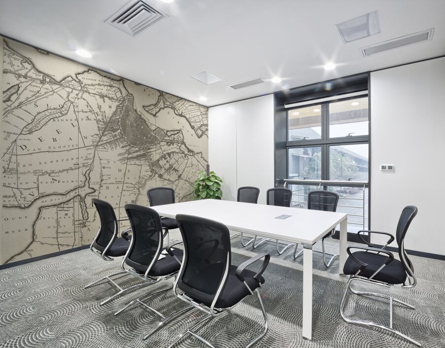 Kaart van Amsterdam en omliggende gebieden Danie Wall Printing