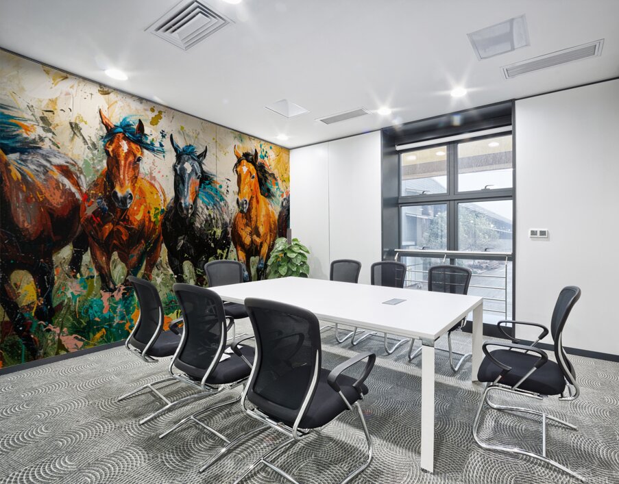 Vibrant Gallop Wall Printing