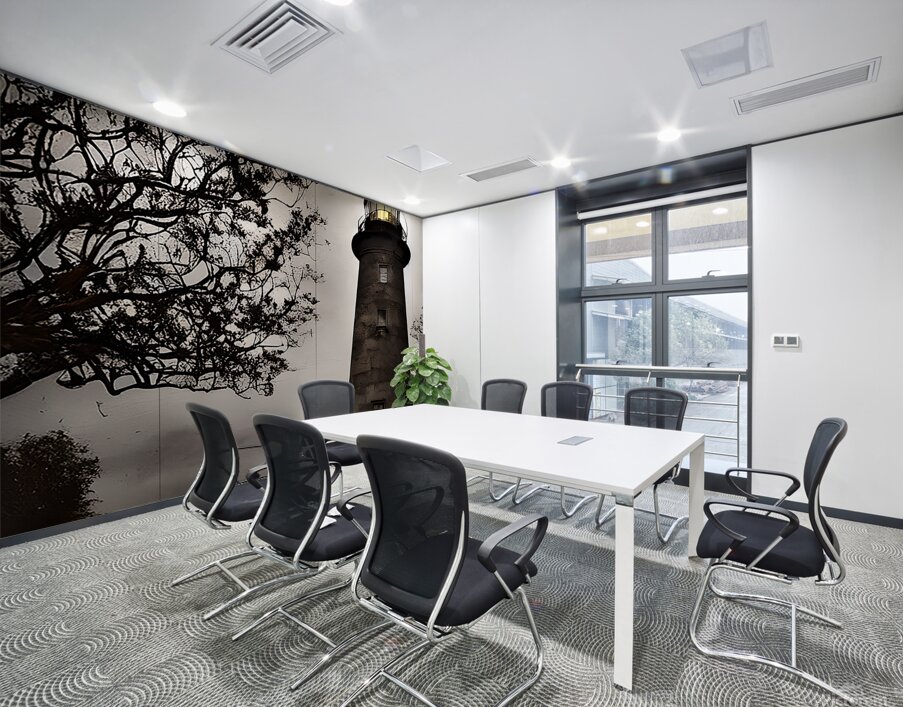 Ghosts lighthouse with night clouds on moon light 2 Wall Printing