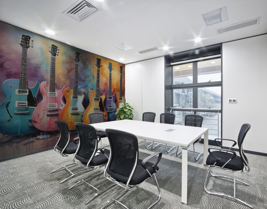 Rainbow Guitars 9 Wall Printing