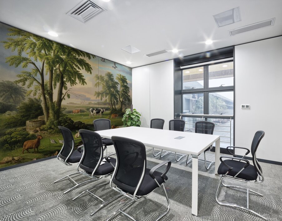 Nature in the Spring .bords rabbits . water cows .goats Wall Printing