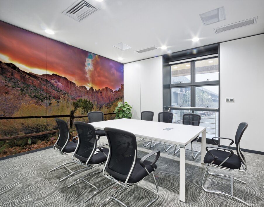 sunset zion fence Wall Printing