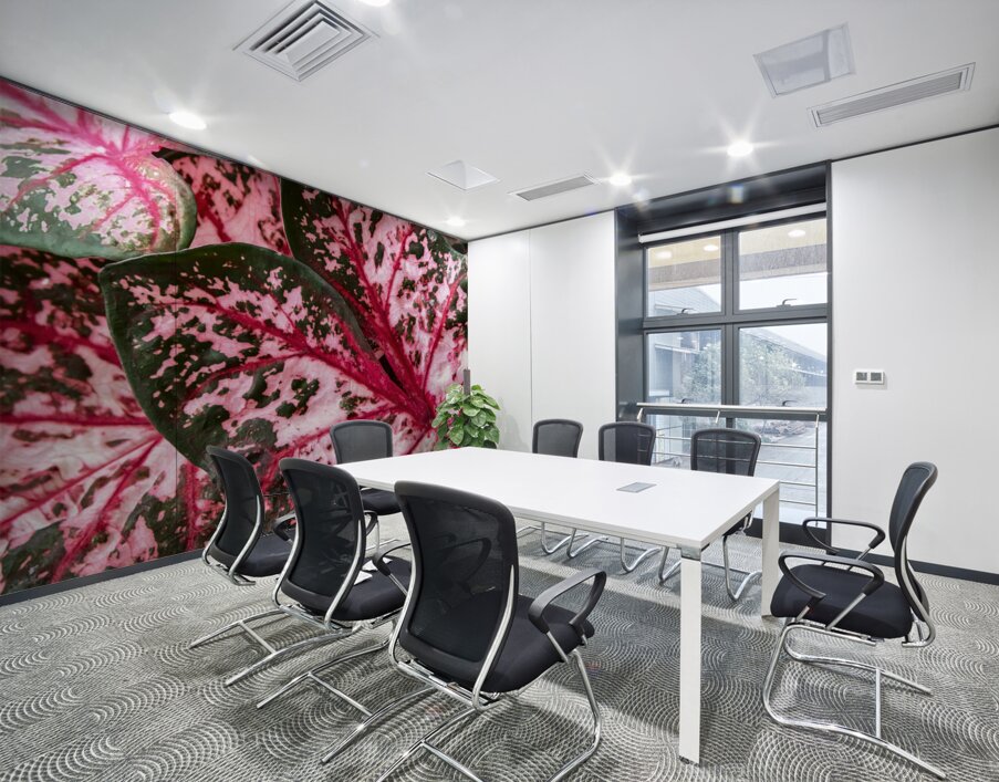 Red Caladium Plants Araceae  2 Wall Printing