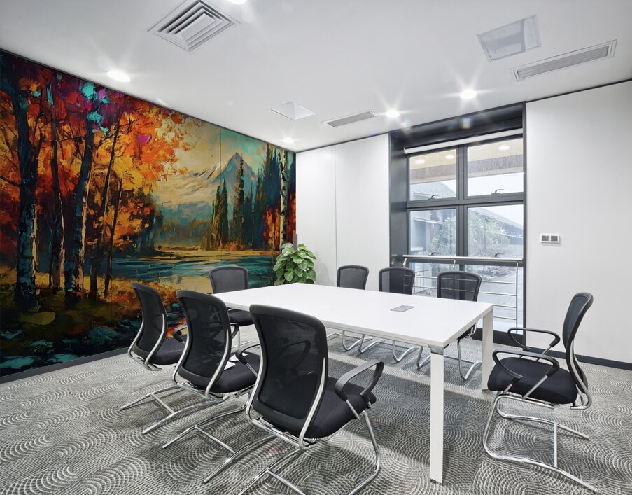 landscape with trees and river Wall Printing