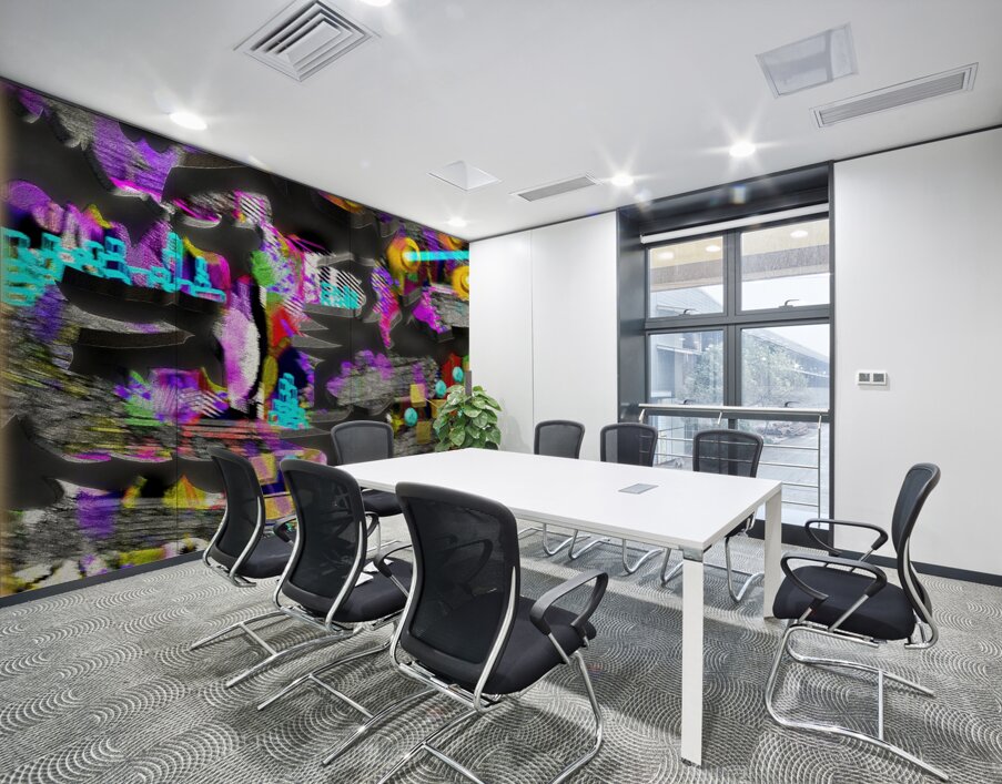 Black Slate Acacia Wall Printing