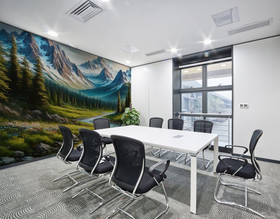 Capture a breathtaking panoramic view of a vast montain Wall Printing