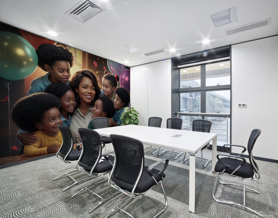 a heartwarming illustration of a loving mother an Wall Printing