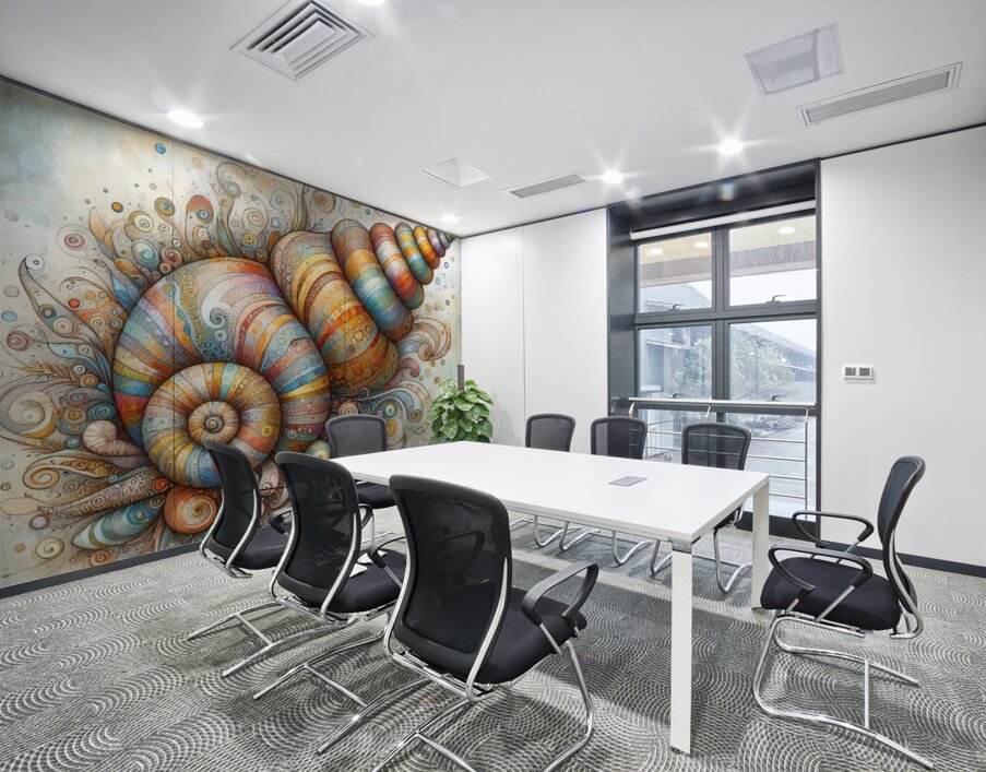 288 Mixed madia painting of a whimsical sea shell 1716491147.4485 Wall Printing