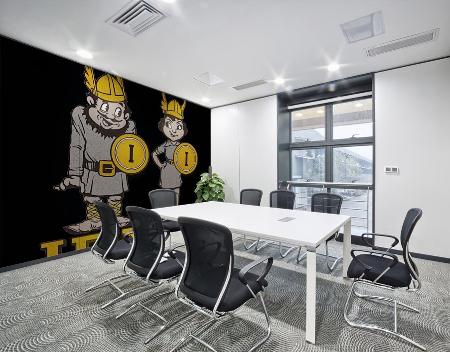 Vintage Idaho Vandals Cartoon Couple Art Wall Printing