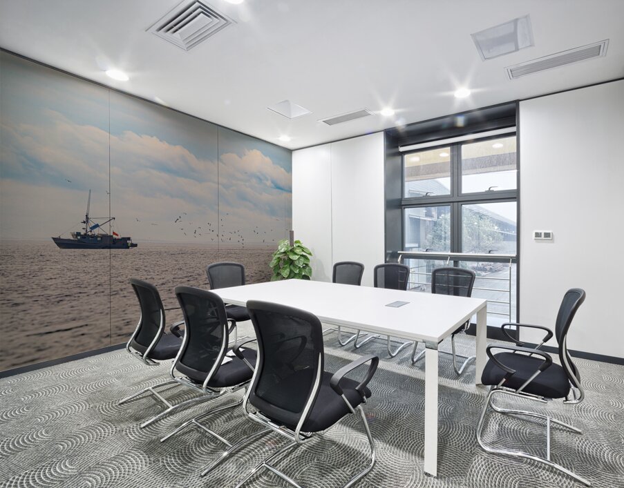 Fisherman Flock Wall Printing