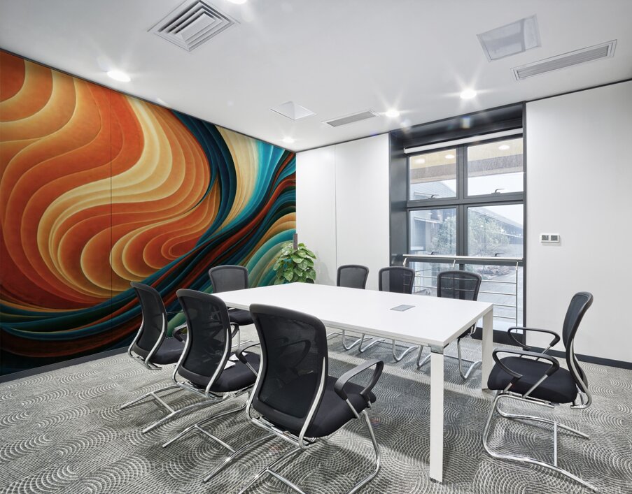 A stunning abstract image with swirling organic shapes and vibrant colors Wall Printing