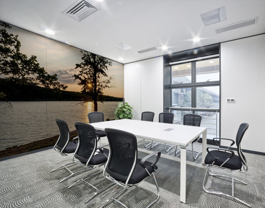 Curvy Tree Golden Sunset Wall Printing