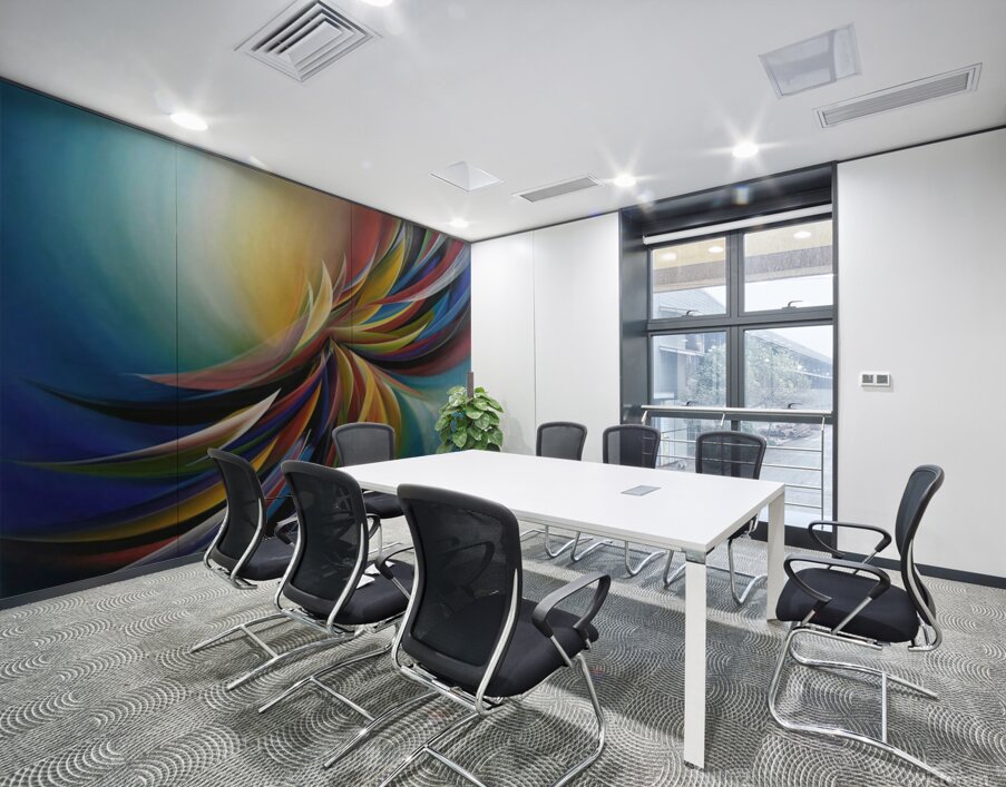 A stunning abstract image with swirling vibrant colors and dynamic movement Wall Printing