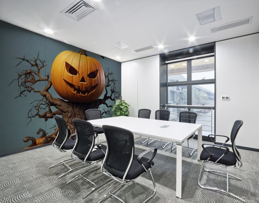 Default PSD happy halloween 3d design with pumpki 1716758989.1221 Wall Printing